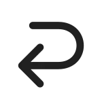 Arrow Curve Left SVG Icon